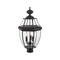 Z-Lite Westover 3 Light Outdoor Post Mount Fixture, Black & Clear Beveled 580PHB-BK - alternate 4